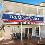 Probsin Trump Vance 2024 Banner 120" x 20" Decorations Take America Back President Trump Vice President Vance Yard Sign Party Supplies Backdrop Hanging Outdoor Gate Decor Fence Door Indoor Wall