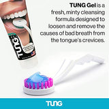 Tung Tongue Brush & Gel Kit | Tongue Cleaner for Adults | Tongue Scraper to Fight Bad Breath and Halitosis | Mouth Odor Eliminator | Fresh Mint | Made in America (Set of 2)