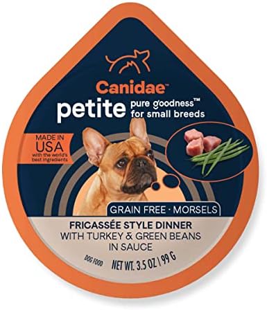 Canidae Pure Petite Premium Wet Dog Food for Small Breeds, Turkey & Green Beans Morsels, 3.5 oz. (Pack of 12)