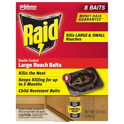 Raid Double Control Large Roach Baits (8 Count (Pack of 1))