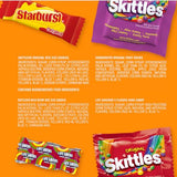 SKITTLES, STARBURST & LIFE SAVERS Fun Size Fruity Halloween Candy Assortment, 135 Ct Bulk Bag