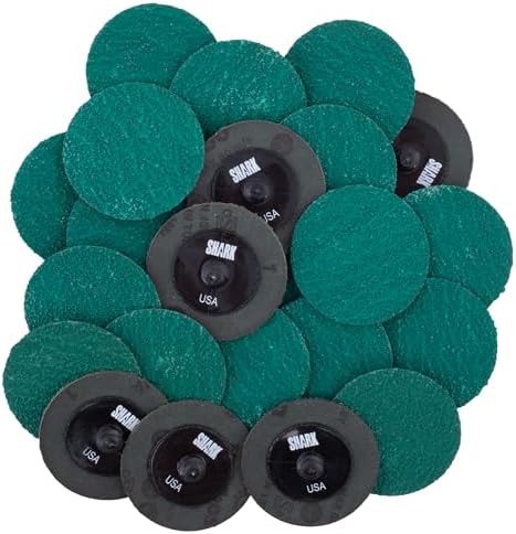 Shark 12615 2-Inch Grit-80 Green Zirconia Mini Grinding Discs, 25-Pack