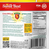 Sunlit Super 50/50 Organic Chlorella Spirulina Tablets - Super Greens Supplement for Immune Support, Gut Health, Mood & Energy - Rich in Chlorophyll, Amino Acids & Vegan Protein, 1000 Superfood Tabs