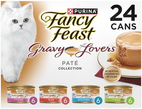 Purina Fancy Feast Gravy Lovers Variety Pack Feast Pate in Wet Cat Food Gravy - (Pack of 1) 4.5 lb. Boxes