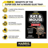 HARRIS Super Size Rat Glue Trap Qty3 Capture Big Rats and Mice