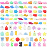 100 PCS Mochi Squishy Toys,Party Favors for Kids,Kawaii Squishies Stress Reliever Anxiety Toys, for Birthday, Halloween, Easter, Christmas,Classroom Prizes and Any Party Favor Sets