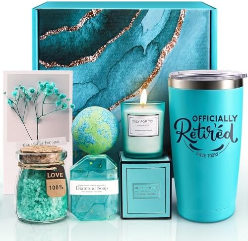 Retirement Gift for Woman 2024, Relaxing Spa Gift Basket Set, Best Retirement Gift Ideas for Women, Happy Retirement Gifts for Coworker Teacher Nurse Mom Grandma Boss Retirees, Retired Friends