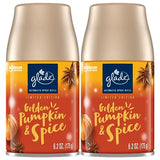 Glade Automatic Spray Refill, Air Freshener for Home and Bathroom, Golden Pumpkin & Spice, Limited Edition Scent, 6.2 Oz, 2 Count