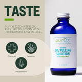 PurO3 Ozonated Oil Pulling Solution with Peppermint - Organic, 8 Ounce- Non-Toxic Dental Care