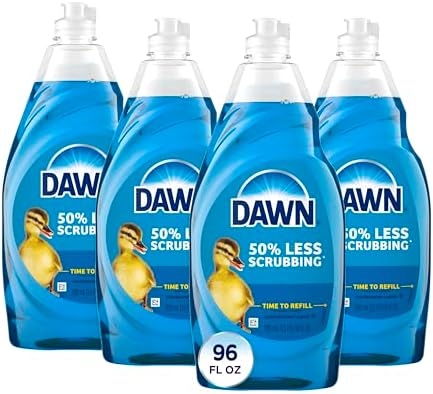 Dawn Ultra Dish Soap, Dishwashing Liquid, Original, Dish Soap Liquid, Dish Soap Refill, 4x24 Fl Oz Bundle