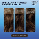 Clairol Nice'n Easy Permanent Hair Dye, 4 Dark Brown Hair Color, Pack of 3