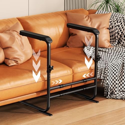 Couch Stand Assist with Wide Handle for Elderly, Height & Width Adjustable Chair Lift Assistance for Seniors, Pregnancy, Disabled, Soft Grip Mobility Aid,450 lbs Capacity (Black)