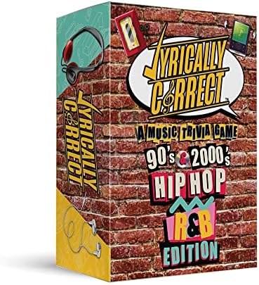 Lyrically Correct 90's and 2000's Hip Hop & R&B Music Trivia Card Game | Celebrate Black History Month and Valentine's Day Gift, Finish The Lyrics Challenge, Fun Party Game for Adults, Game Nights