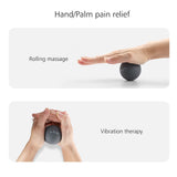 Maxgia 2" Mini Massage Ball, 5 Speeds Vibrating Massage Roller Ball for Palm, Hand, Foot, Leg, Neck, Back, Trigger Point Muscle Therapy Ball for Myofascial Release, Plantar Fasciitis Relief, Gray