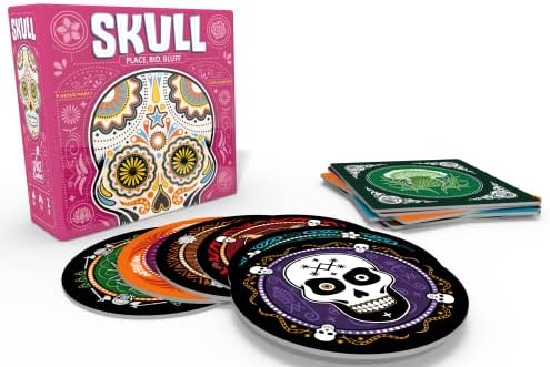 Skull Party Game (New Edition) | Bluffing Strategy Game | Fun Game for Game Night | Family Board Game for Adults and Teens | Ages 10+ | 3-6 Players | Avg. Playtime 30 Minutes | Made by Space Cowboys