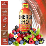 Vitamin Energy Shots, Fruit Punch Flavor, Up to 7+ Hours of Energy, 1.93 Fl Oz, 12 Count