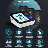 Blood Pressure Machine Upper Arm, 3 Size Cuffs, S, M/L and XL, Small 7"-9", Medium/Large 9"-17" and Extra Large X-Large Cuff 13"-21", Accurate Automatic Digital BP Monitor Home Use, Large Backlit LCD