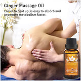 Ownest 5 Pack Ginger Massage Oil,100% Pure Natural Lymphatic Drainage Ginger Oil,SPA Massage Oils,Repelling Cold and Relaxing Active Oil-30ml