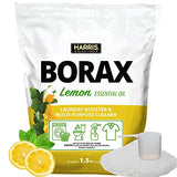 Harris Borax Powder Laundry Booster and Multipurpose Cleaner, 1.5lb (Lemon)