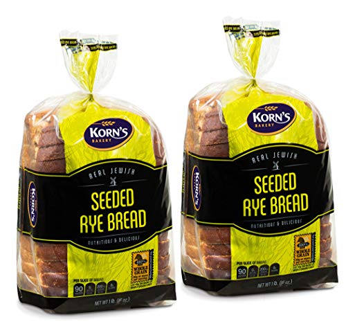 Rye Bread with Seeds -2 Pack-16 oz Per Loaf | Delicious Sandwich Bread | Kosher Bread | Fresh Bread | Dairy & Nut Free | Stern’s Bakery