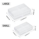 FYY 2 Pcs Daily Pill Organizer, 7 Compartments Portable Pill Case Travel Pill Organizer,[Folding Design]Pill Box for Purse Pocket to Hold Vitamins,Cod Liver Oil,Supplements and Medication-Clear