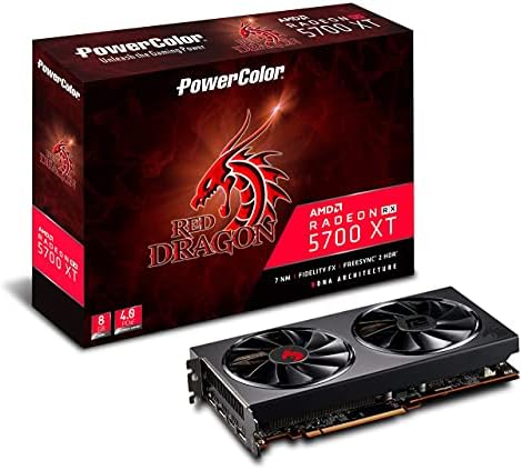 PowerColor Red Dragon AMD Radeon RX 5700 XT 8GB AXRX 5700XT 8GBD6-3DHR/OC (Renewed)