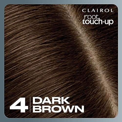 Clairol Root Touch-Up by Nice'n Easy Permanent Hair Dye, 4 Dark Brown Hair Color, Pack of 2