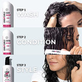 LUS (Love Ur Self) 3-Step System Shampoo and Conditioner Set with All-in-One Styler for Curly Hair Nongreasy & Moisturizing - 8.5oz each