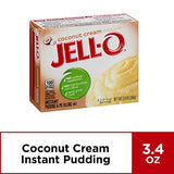 Jell-O Instant Coconut Cream Pudding & Pie Filling (3.4 oz Boxes, Pack of 6)