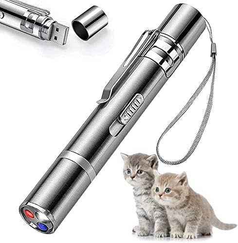 Cat Laser Toys Pointer for Indoor, Cat Mouse Toys Wand Red Light Pet Interactive Toys to Keep Cat Busy, for Kitten Cat Dog Chase Play
