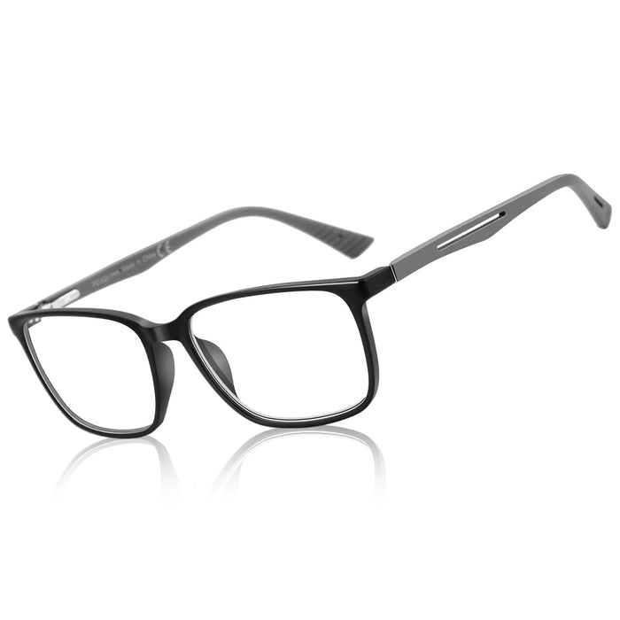 BLUEMOKY Blue Light Reading Glasses for Men, Sport Square Frame Readers, Anti Glare Computer Glasses(Black,2.75)