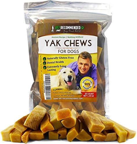 Yak Chew for Small Dogs Made from Himalayan Yak Milk (20 Count / 1.54LB). The 100% Natural Healthy Dog Chew - Extreme Long Lasting Cheese Chew