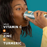 Turmeric Antioxidant Energy Drink by ZYN | 6 Pack | Lemon Ginger | Low Calorie & No Added Sugar | Energy Turmeric Drinks for Inflammation Turmeric Drinks with Curcumin, Piperine, Vitamin C & Zinc | Plant-Based Formula