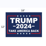 ROYALITA Trump 2024 Yard Sign with H-Stakes - Double Sided 18x12 Inch Trump Take America Back Signs, Placard Voted for Trump Lawn Signs Triggering Signs Rally Decoration Outdoor Lawn Yard Signs