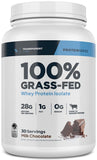 Transparent Labs Grass-Fed Whey Protein Isolate - Naturally Flavored, Gluten Free Whey Protein Powder with 28g of Protein per - 30 Servings, Milk Chocolate