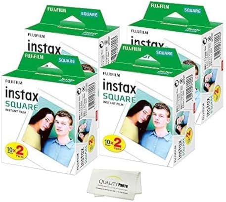 Fujifilm Instax Square Instant Film - 80 Exposures + Quality Photo Microfiber Cloth …