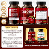 Tart Cherry - 23,000mg with Turmeric, Ginger, Elderberry - Joint Support & Muscle Recovery - Made in USA (180 Count (Pack of 1))
