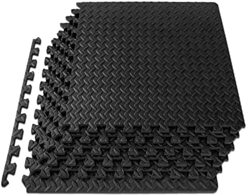 ProsourceFit Puzzle Exercise Mat ½ in, EVA Interlocking Foam Floor Tiles for Home Gym, Mat for Home Workout Equipment, Floor Padding for Kids