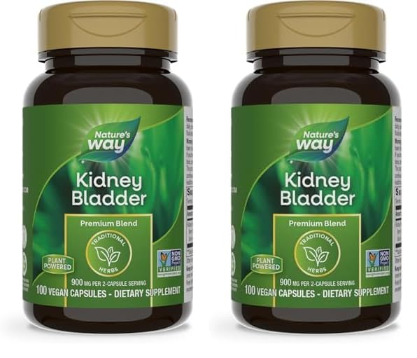 Nature's Way Kidney Bladder, Traditional Herbs Supplement, 900mg Per Serving, 100 Vegan Capsules (Pack of 2)