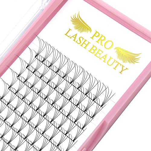 Premade Volume Eyelash Extensions 4D-C-0.10-9 Short Stem Premade Fans Eyelash Extensions Volume Lash Extensions .07 .10 Premade Volume Fans Pre made Lash Fans C D curl(4D-C-0.10,9mm)