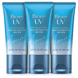 Biore UV Aqua Rich SPF 50 PA++++ Moisturizing Sunscreen for Face, Oxybenzone & Octinoxate Free, Dermatologist Tested, Vegan, Cruelty Free, For Sensitive Skin, 1.7 Oz, Pack of 3