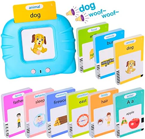 510 Talking Flash Cards for Kids 2-4 - Pocket Speech Therapy Toys for Autism, Montessori Learning