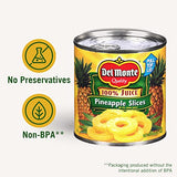 Del Monte MONTE Sliced Pineapple in 100% Juice, Canned Fruit, 12 Pack, 15.25 oz Can 15.25 Ounce (Pack of 12)