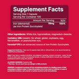 Ferretts Iron Supplement Capsules 18mg (IPS) - 100-Day Supply of Gentle Iron Supplement for Women & Men - Non-Constipating Iron Supplement for Anemia