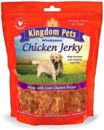 Kingdom Pets Filler Free Chicken Breast Jerky, Premium Treats for Dogs, 48-ounce bag