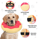 MIDOG Dog Cone, Soft Cone for Dogs After Surgery, Pet Inflatable Collar Protective Recovery Donut Collar to Prevent Pets from Touching Stitches, Wounds, and Rashes - DeepRed,M