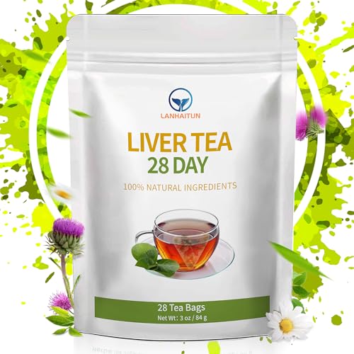 Milk Thistle Liver Tea Organic Herbal Tea For Liver Care Tea Liver Support Tea Daily Nourishing Liver Tea Helps Liver Cleansing and Liver Protection tea,Caffeine Free,28 Tea Bags/3OZ (Milk Thistle Liver Tea)