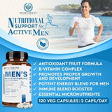 Multivitamin for Men - Supports Energy & Overall Health - Essential Daily Vitamins for Men, Biotin, Magnesium, Zinc & Antioxidant for Immune Health - Non-GMO Men Multivitamin Supplement, 120 Caps