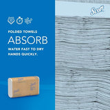 Scott® Multifold Paper Towels (01840), with Absorbency Pockets™, 9.2" x 9.4" sheets, White, Compact Case for Easy Storage, (250 Sheets/Pack, 16 Packs/Case, 4,000 Sheets/Case)