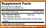 Advanced Nutrition Labs Saw Palmetto, 1500 mg, 120 Capsules, Plus Extract for Women and Men